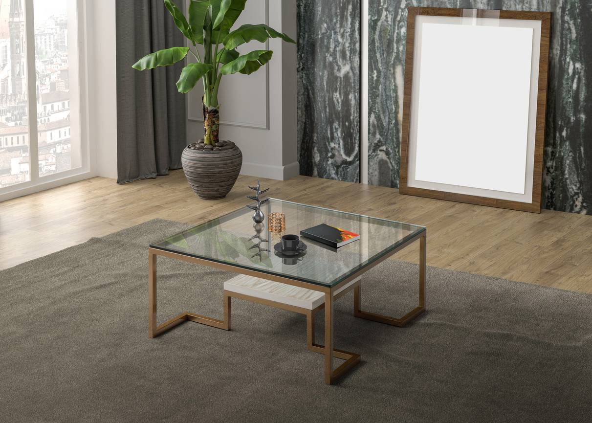 Table basse verre